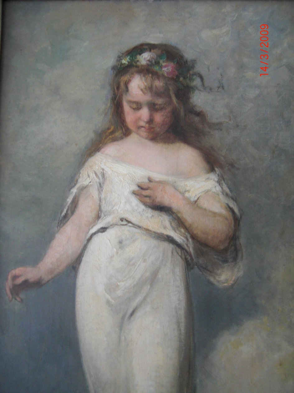 Elisabeth (1871-1879), druga najstarsza córka artysty autorstwa Ernst Hildebrand