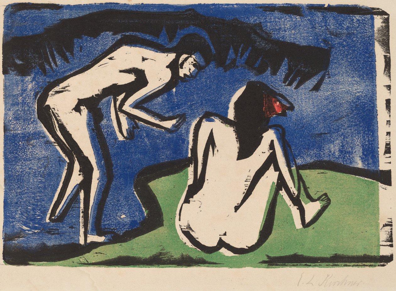 Para kąpielowa, 1910 r. autorstwa Ernst Ludwig Kirchner