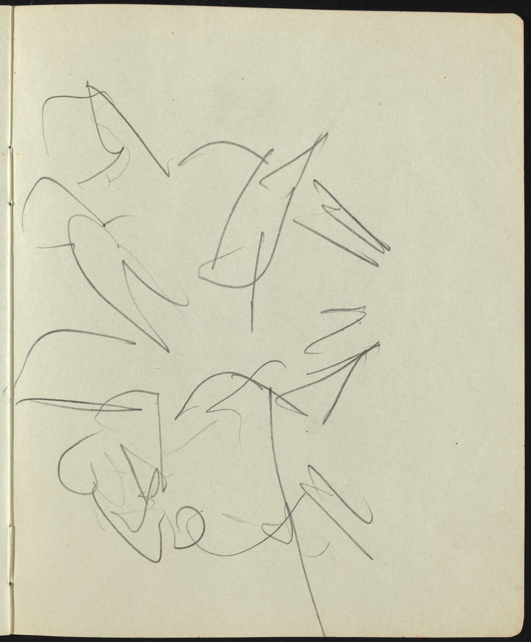Strona tancerzy i performerów ze szkicownika, c. 1911. autorstwa Ernst Ludwig Kirchner