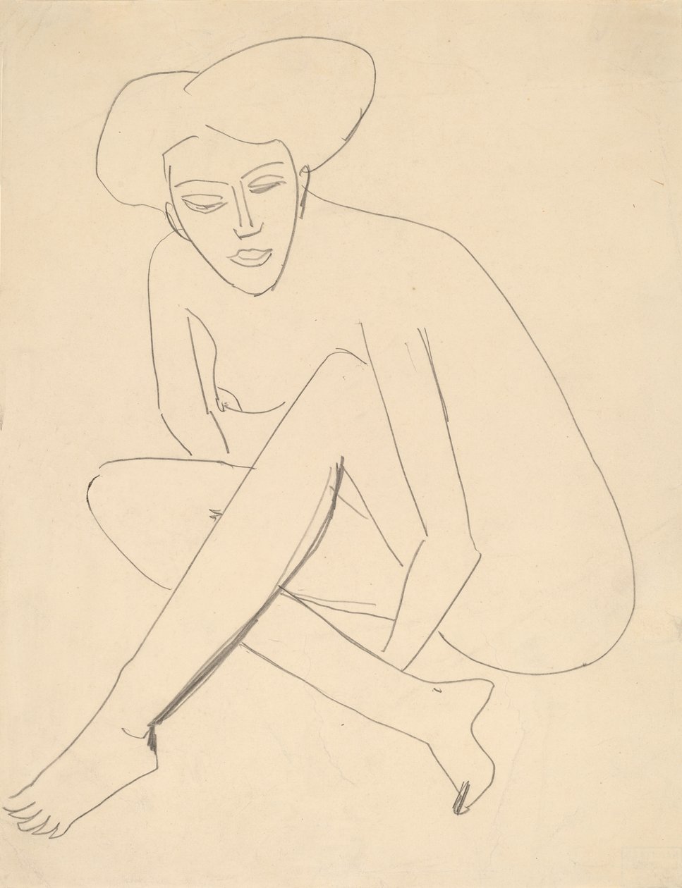 Siedzący Dodo, 1910. autorstwa Ernst Ludwig Kirchner