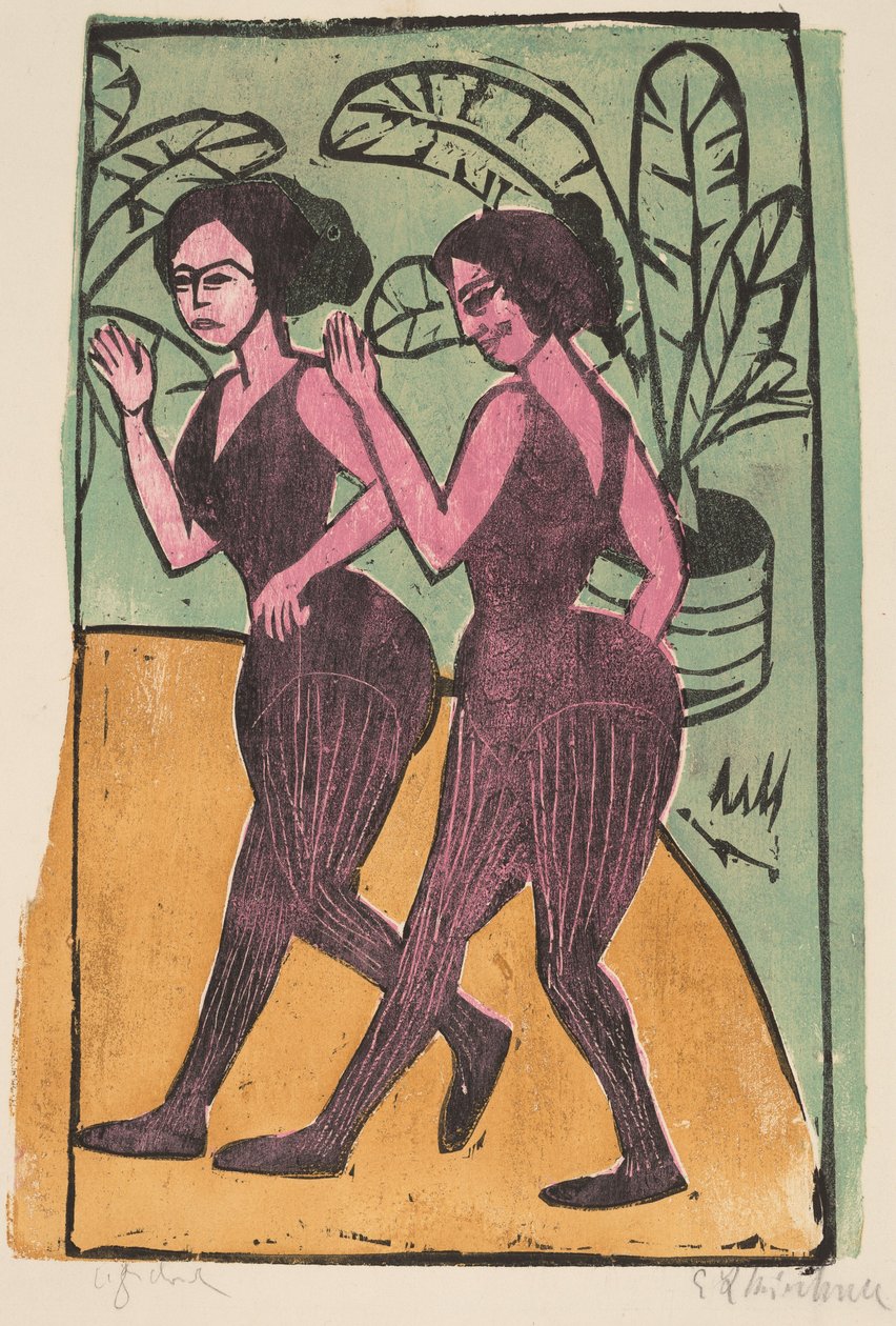 Angielscy tancerze stepowi, 1911. autorstwa Ernst Ludwig Kirchner