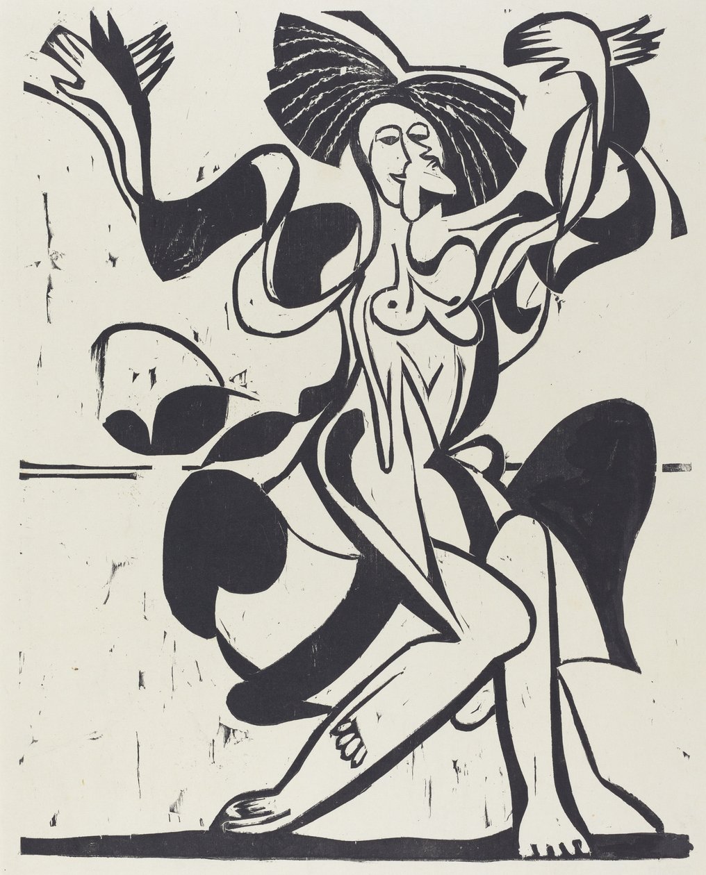 Taniec Mary Wigman, 1933. autorstwa Ernst Ludwig Kirchner