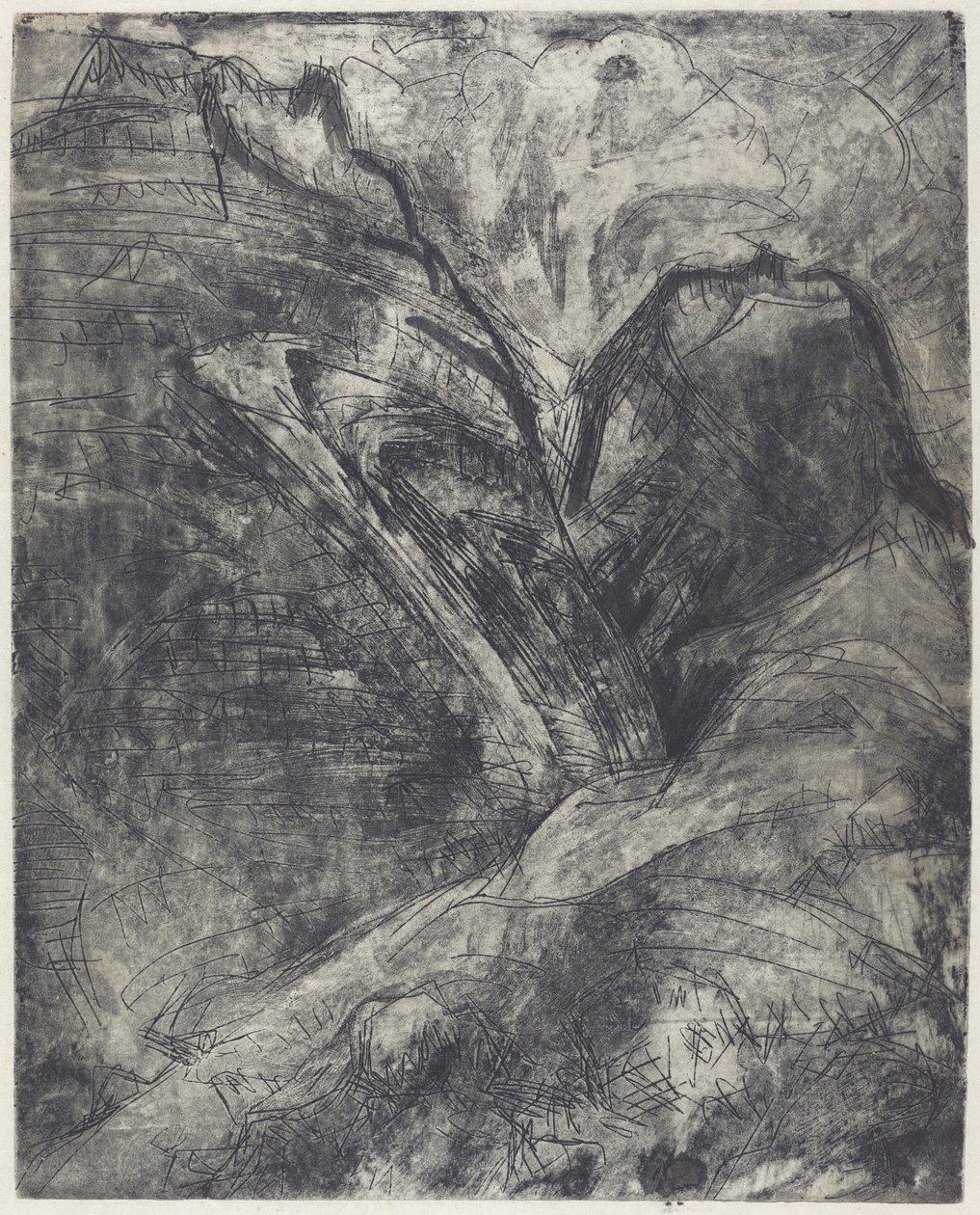 Góry Berge, 1920. autorstwa Ernst Ludwig Kirchner