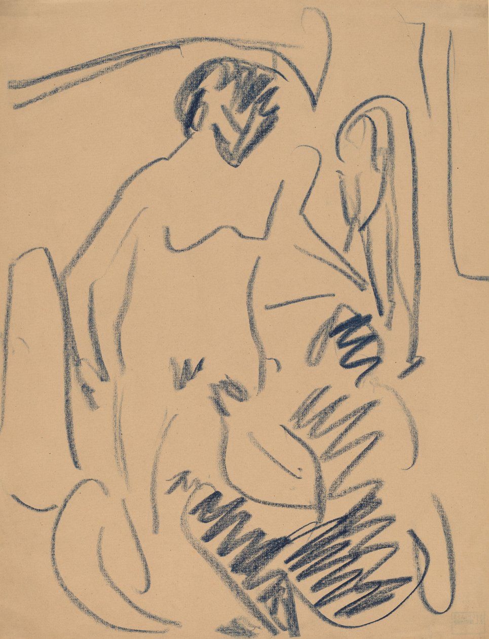 Akt na plaży, 1910. autorstwa Ernst Ludwig Kirchner