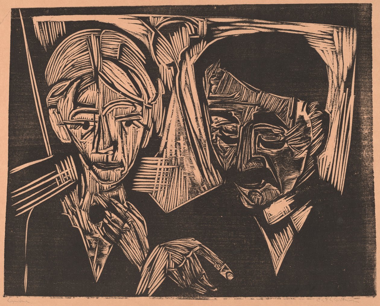 Małżeństwo Müller, 1919. autorstwa Ernst Ludwig Kirchner