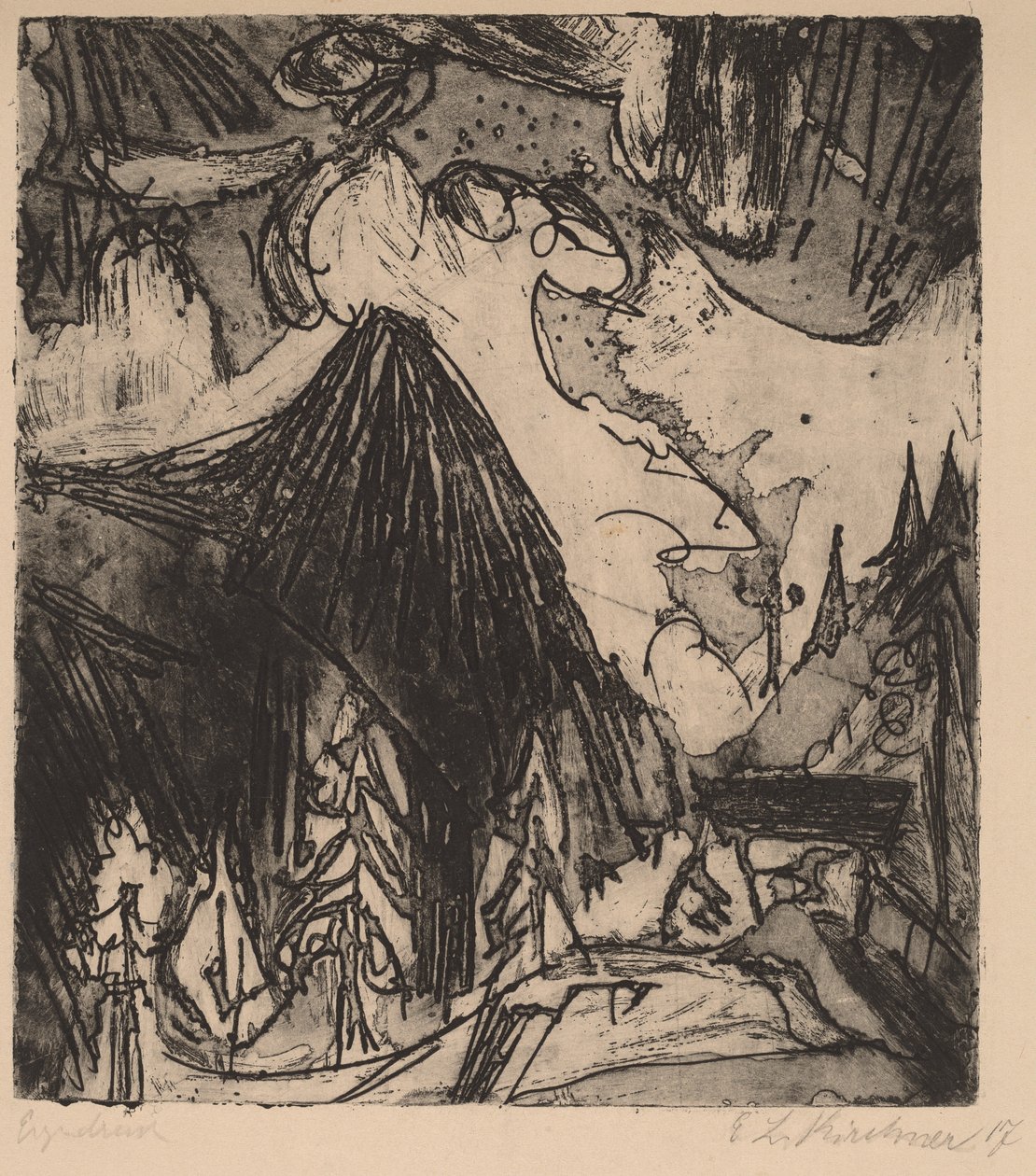Seehorn, 1919. autorstwa Ernst Ludwig Kirchner