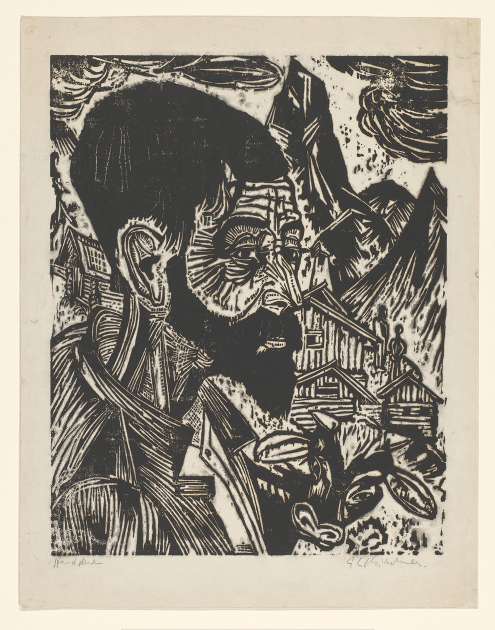 Sennkopf (Martin Schmied) (tytuł oryginalny) autorstwa Ernst Ludwig Kirchner (signed by artist)