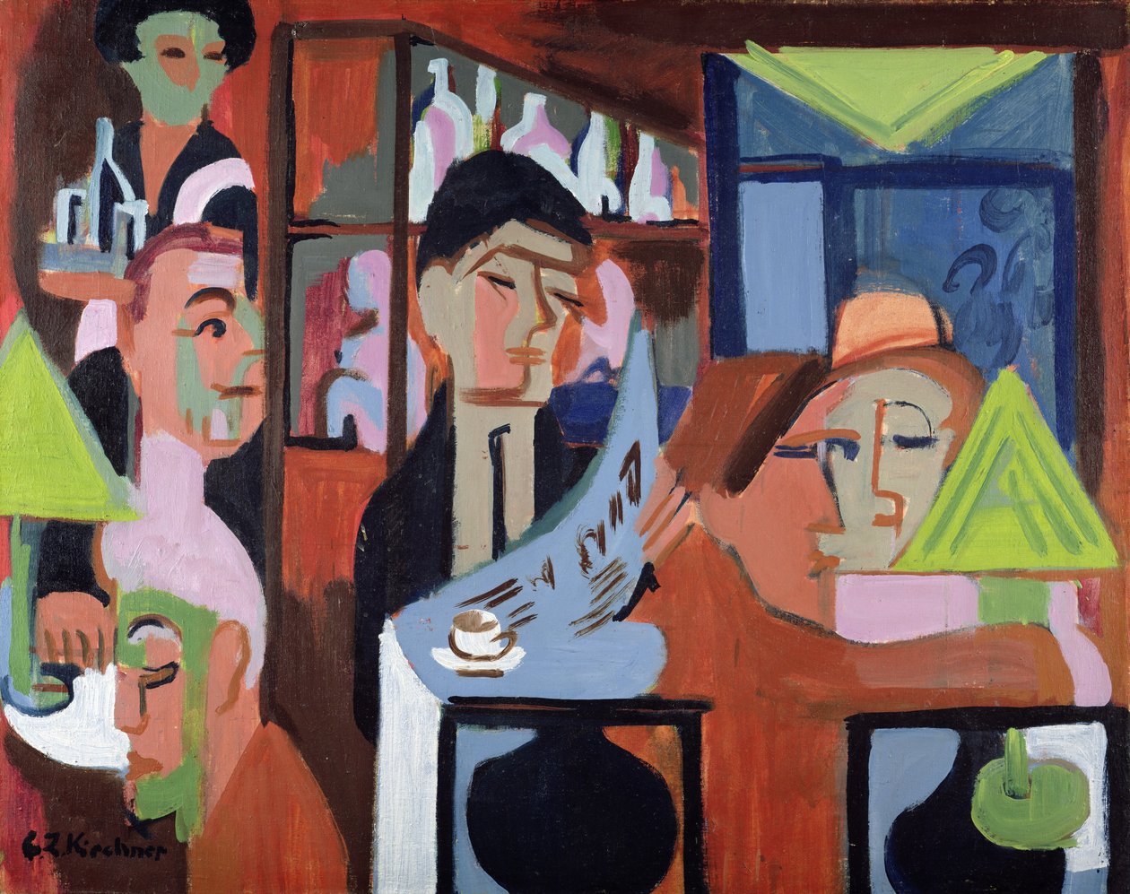 Kawiarnia w Davos autorstwa Ernst Ludwig Kirchner