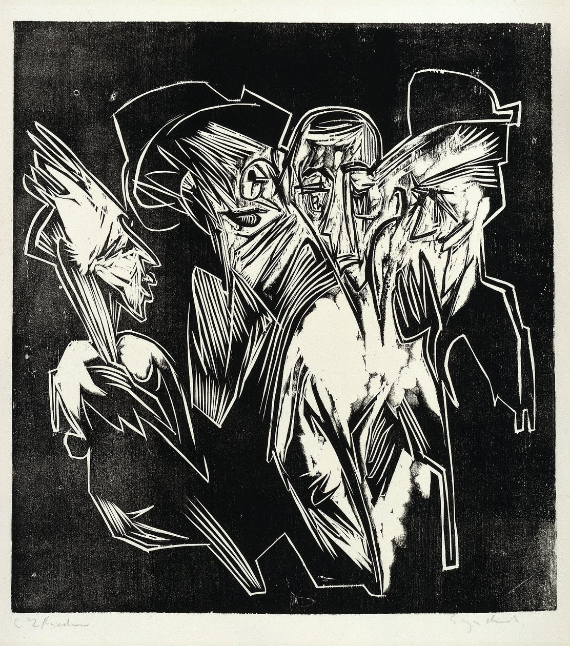 Absalom i jego doradcy autorstwa Ernst Ludwig Kirchner