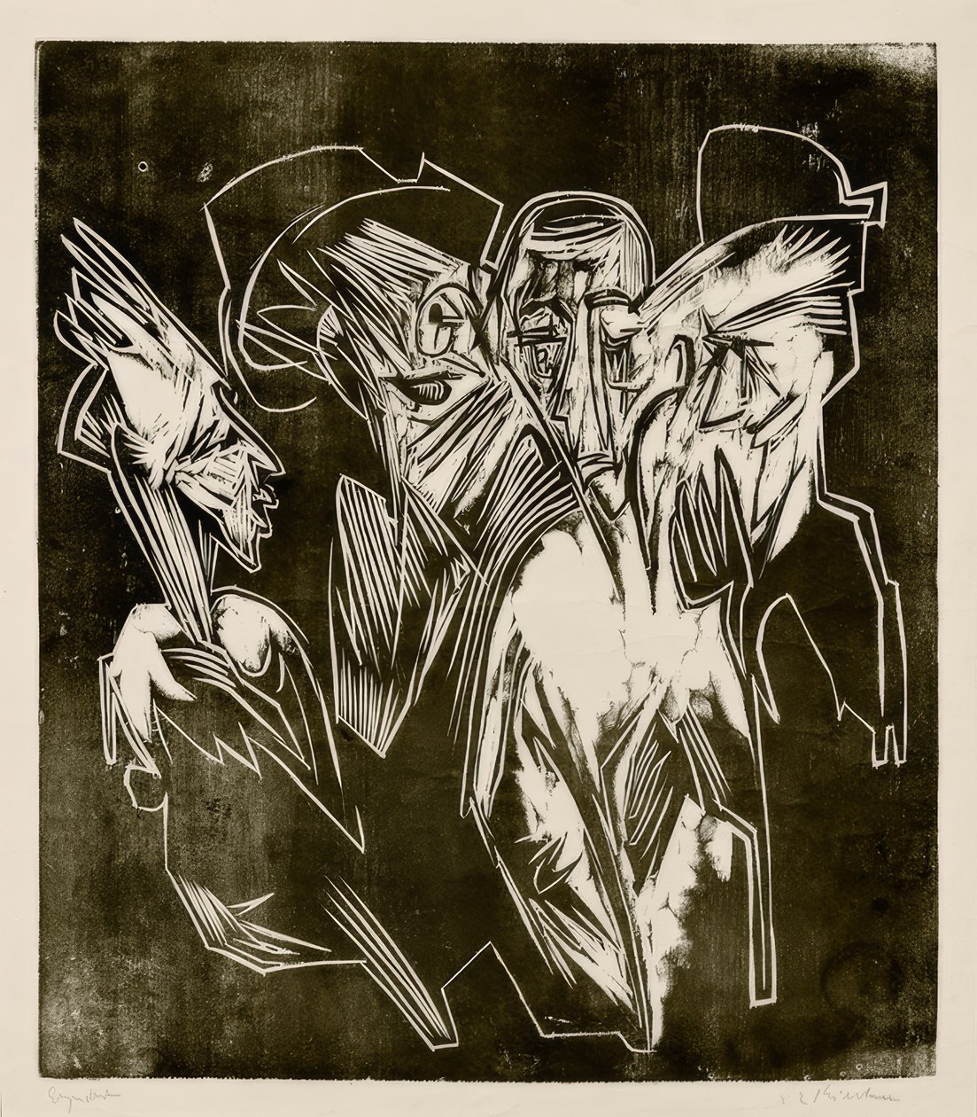 Absalom i jego doradcy autorstwa Ernst Ludwig Kirchner