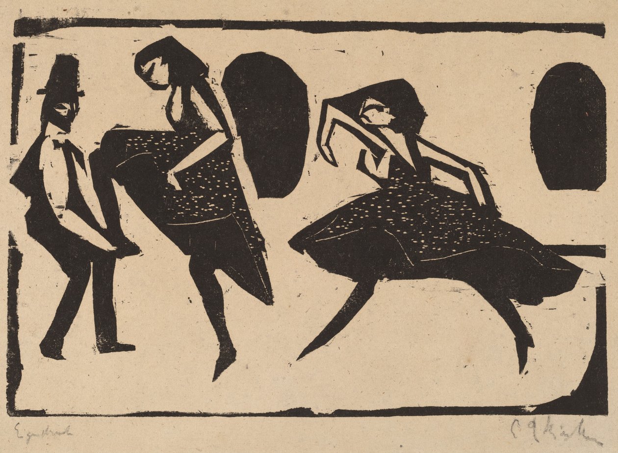 Taniec akrobatyczny autorstwa Ernst Ludwig Kirchner