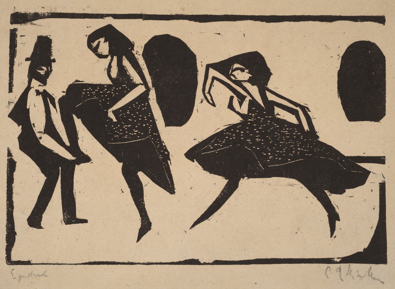 Taniec akrobatyczny autorstwa Ernst Ludwig Kirchner