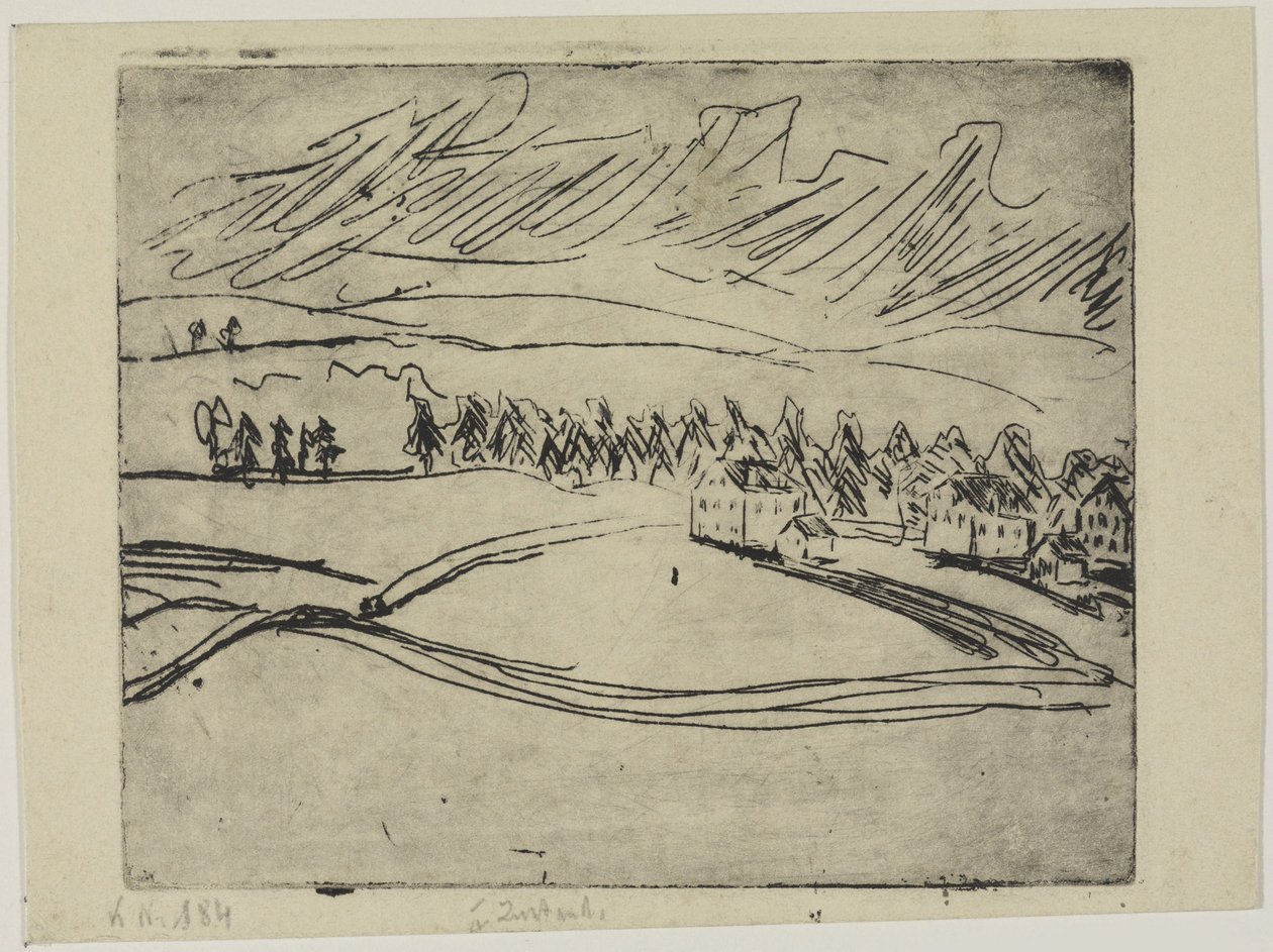 Pola i domy w Rudawach autorstwa Ernst Ludwig Kirchner