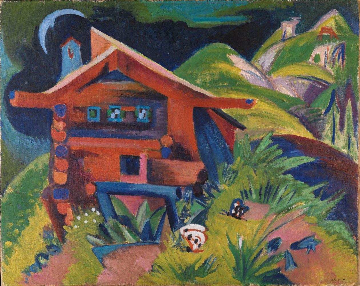 Alpejska chata autorstwa Ernst Ludwig Kirchner