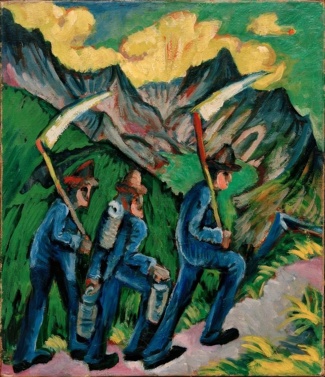 Życie alpejskie autorstwa Ernst Ludwig Kirchner