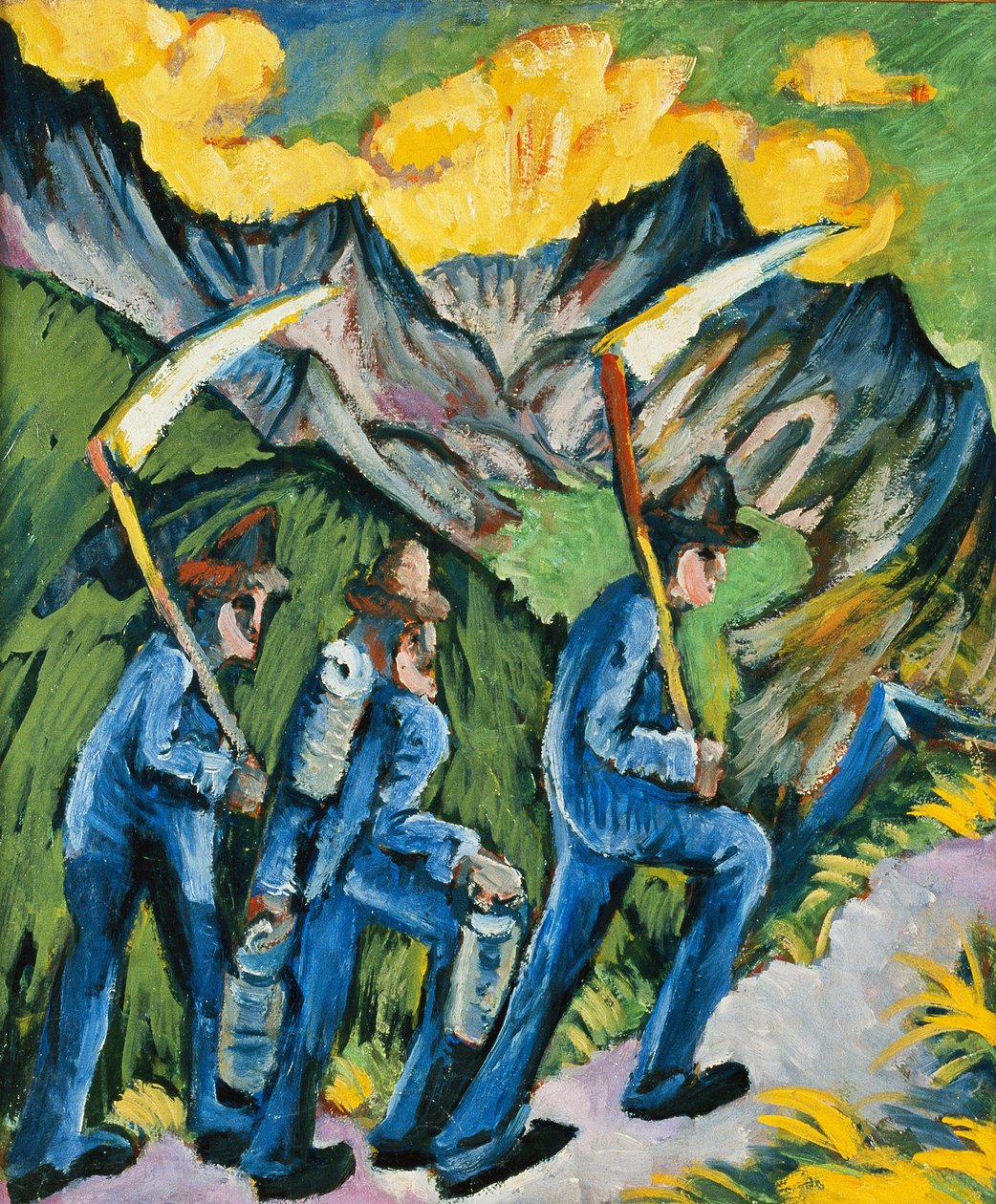 Alpeben, Tryptyk; Alpleben, Tryptykon, 1918 autorstwa Ernst Ludwig Kirchner
