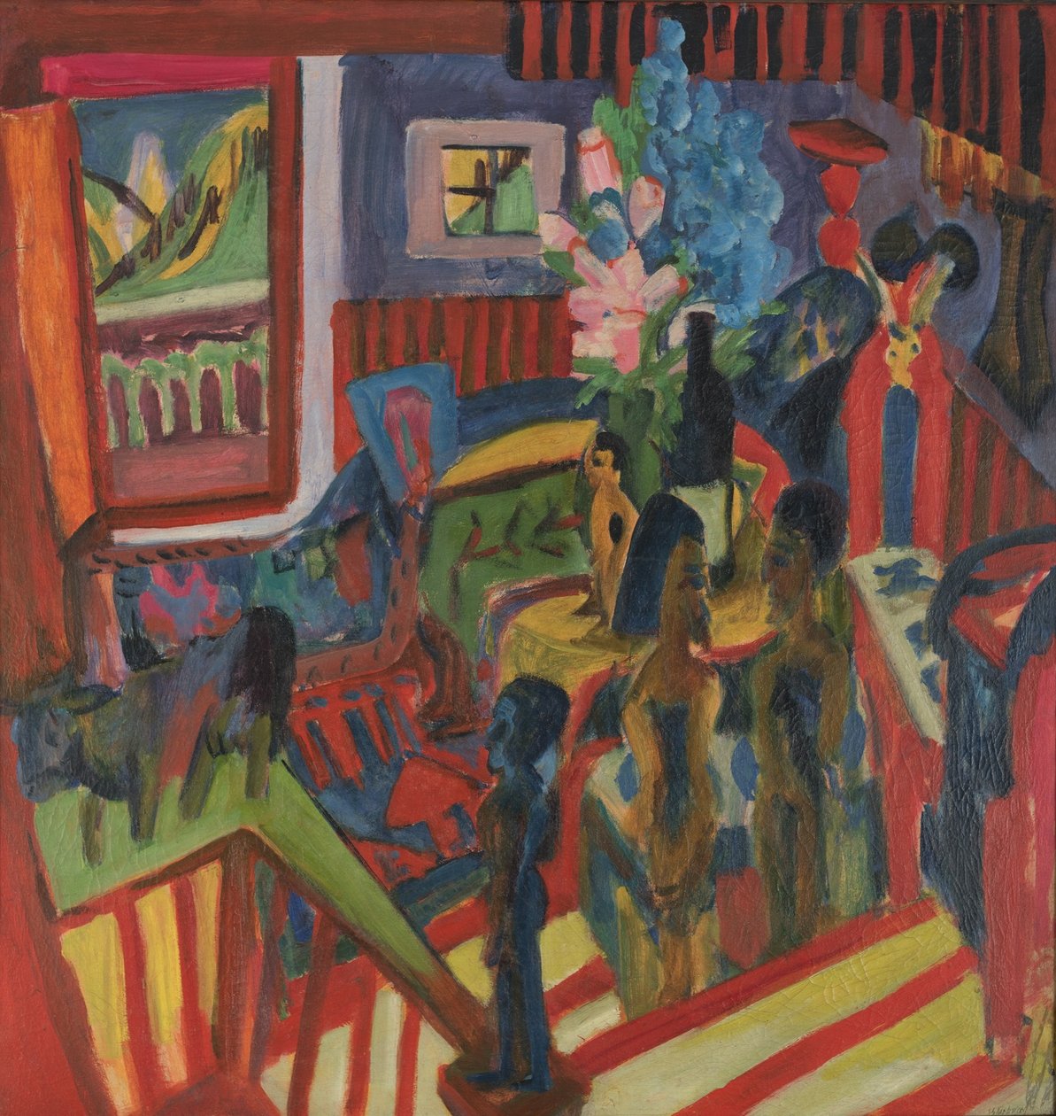Kącik warsztatowy autorstwa Ernst Ludwig Kirchner