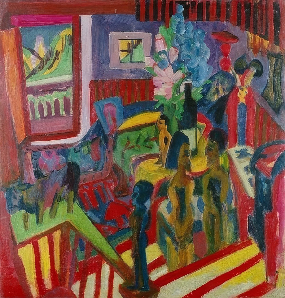Kącik studyjny. 1922 autorstwa Ernst Ludwig Kirchner