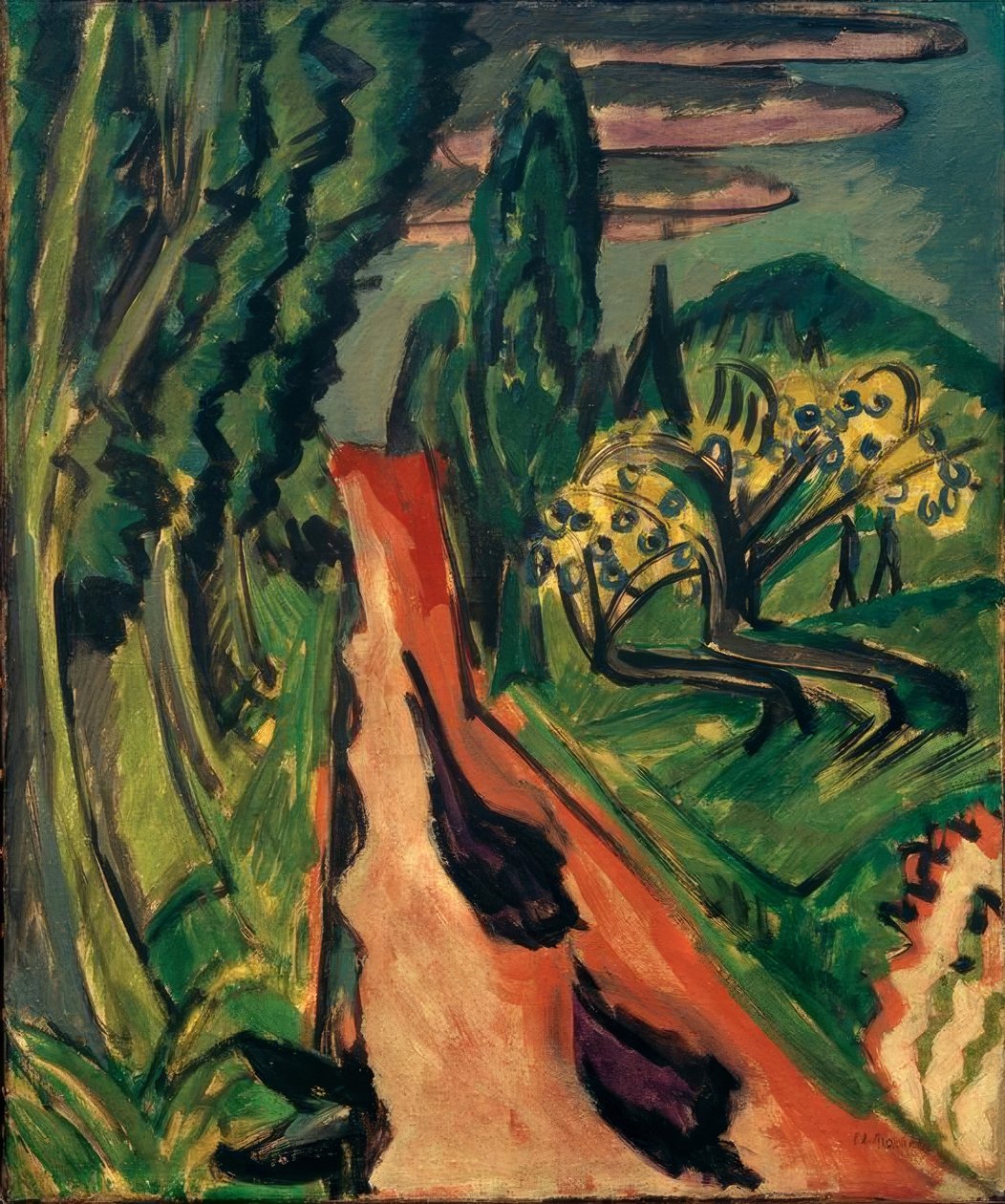 Autostrada w Taunus autorstwa Ernst Ludwig Kirchner