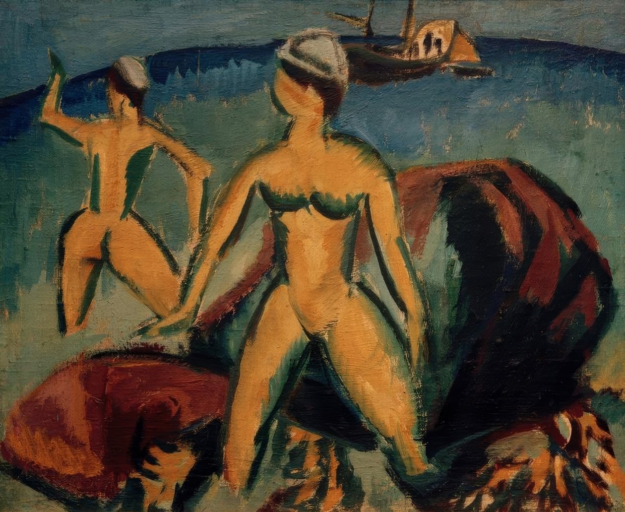 Kąpiących się (Fehmarn) autorstwa Ernst Ludwig Kirchner