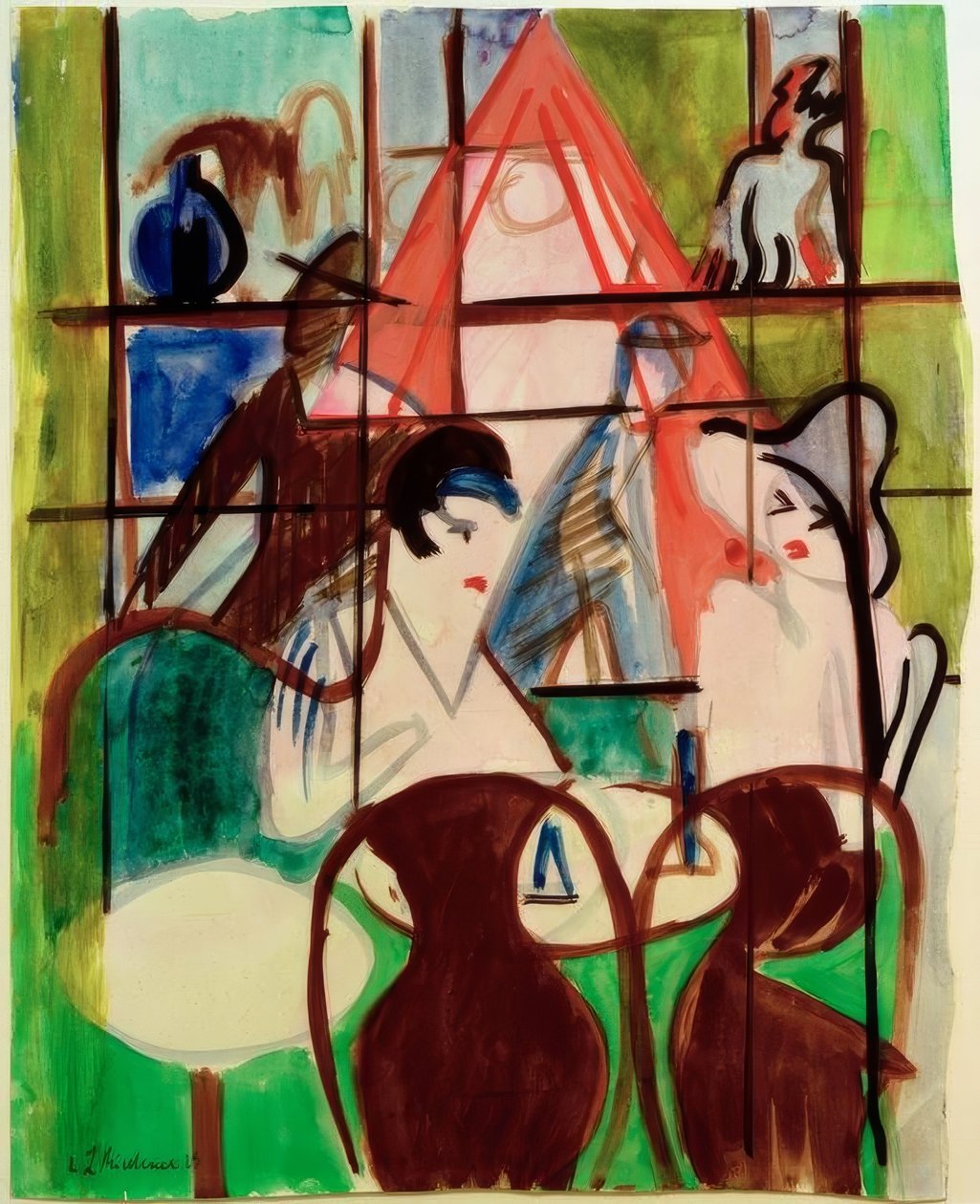Kawiarnia dworcowa autorstwa Ernst Ludwig Kirchner