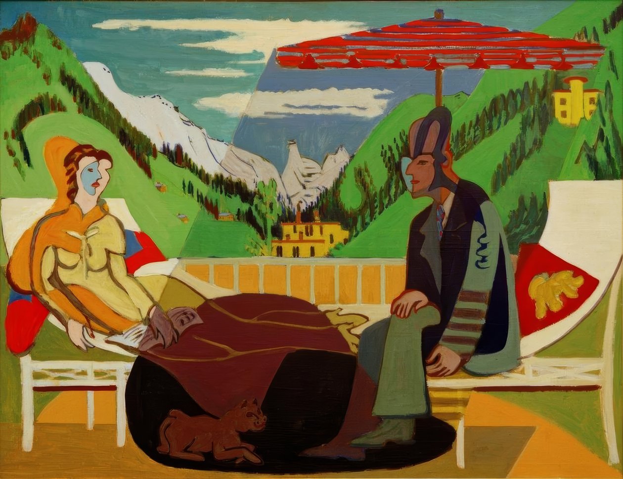 Balkonszene autorstwa Ernst Ludwig Kirchner