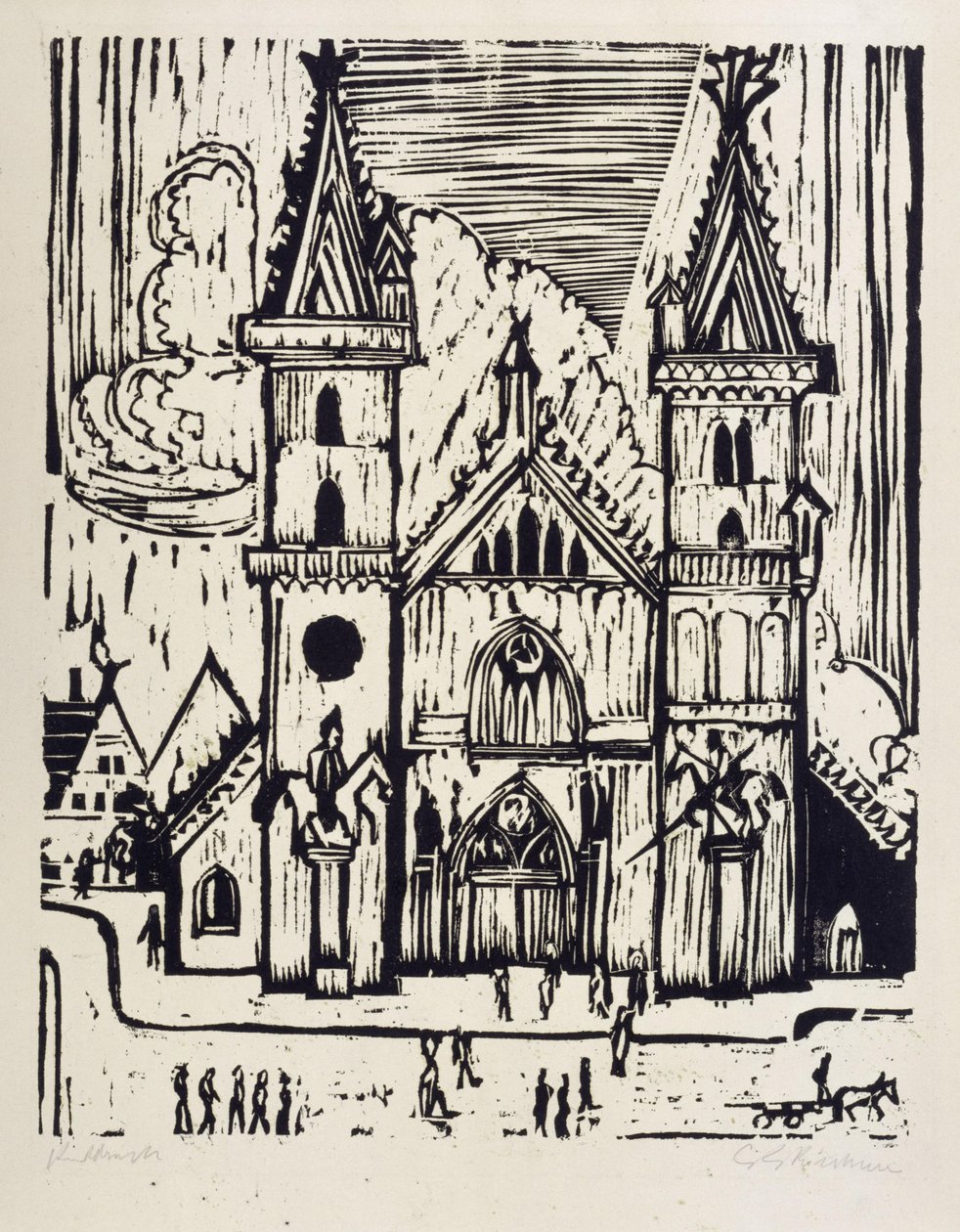 Katedra w Bazylei autorstwa Ernst Ludwig Kirchner
