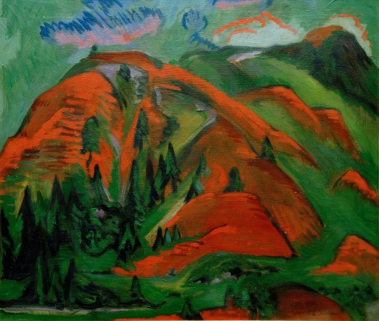 Linia drzewa autorstwa Ernst Ludwig Kirchner