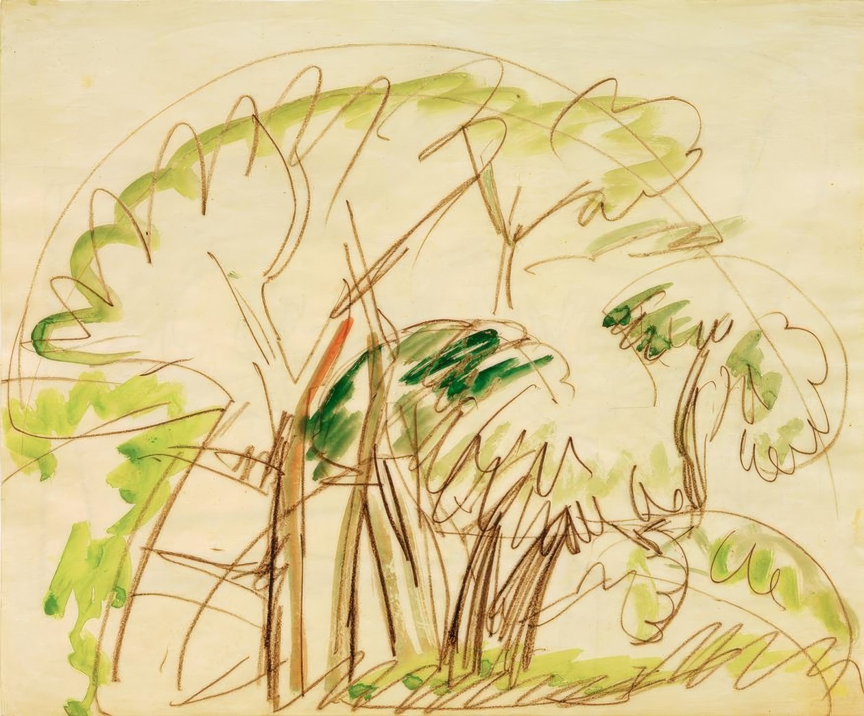 Gaj drzew na Fehmarn autorstwa Ernst Ludwig Kirchner