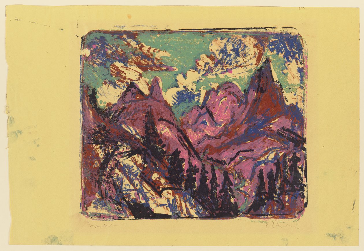 Berge autorstwa Ernst Ludwig Kirchner