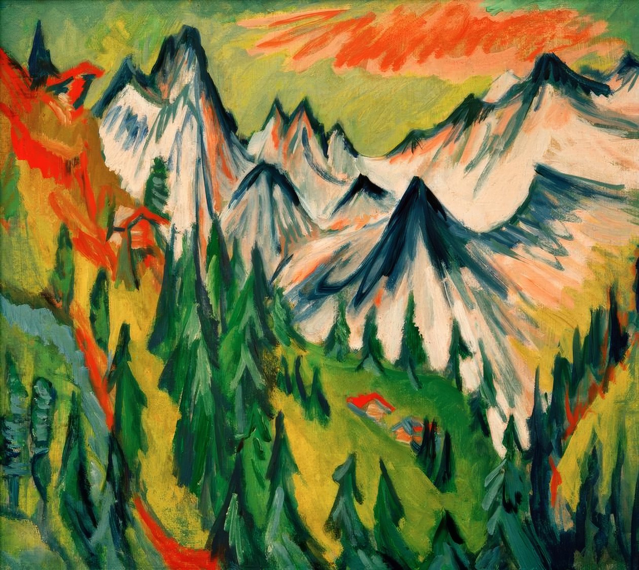 Szczyty górskie autorstwa Ernst Ludwig Kirchner