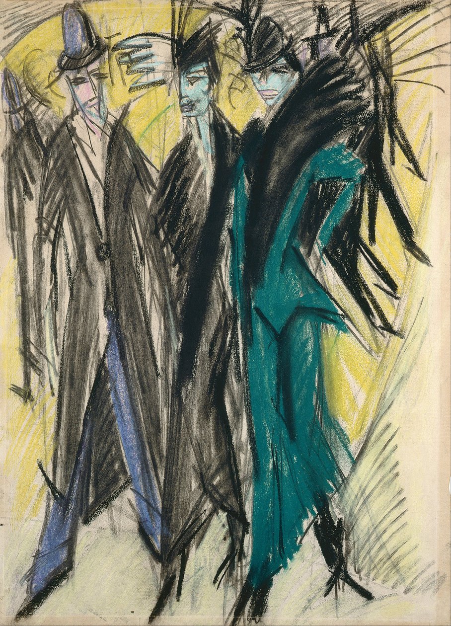 Scena uliczna w Berlinie autorstwa Ernst Ludwig Kirchner