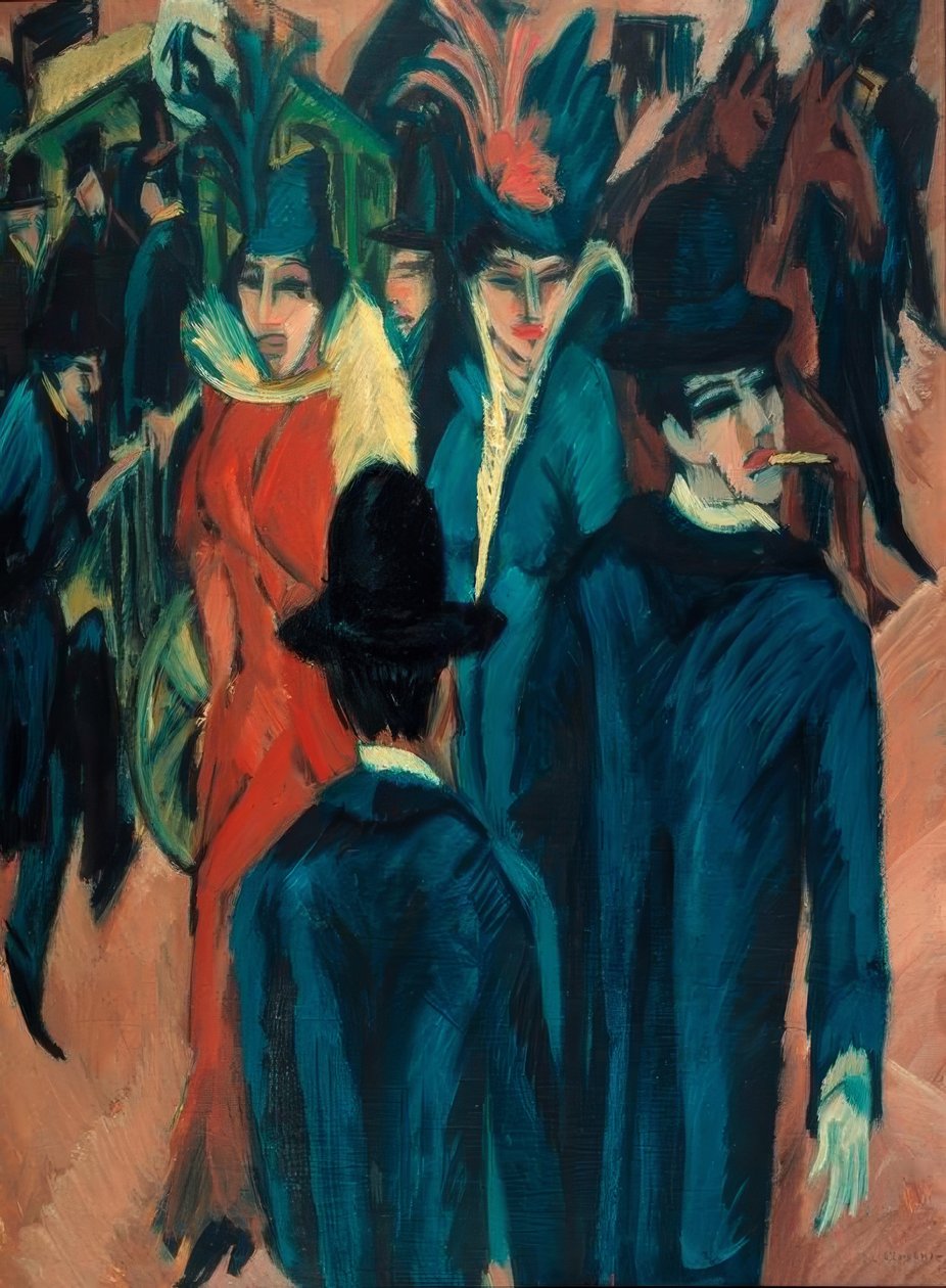 Scena uliczna w Berlinie autorstwa Ernst Ludwig Kirchner