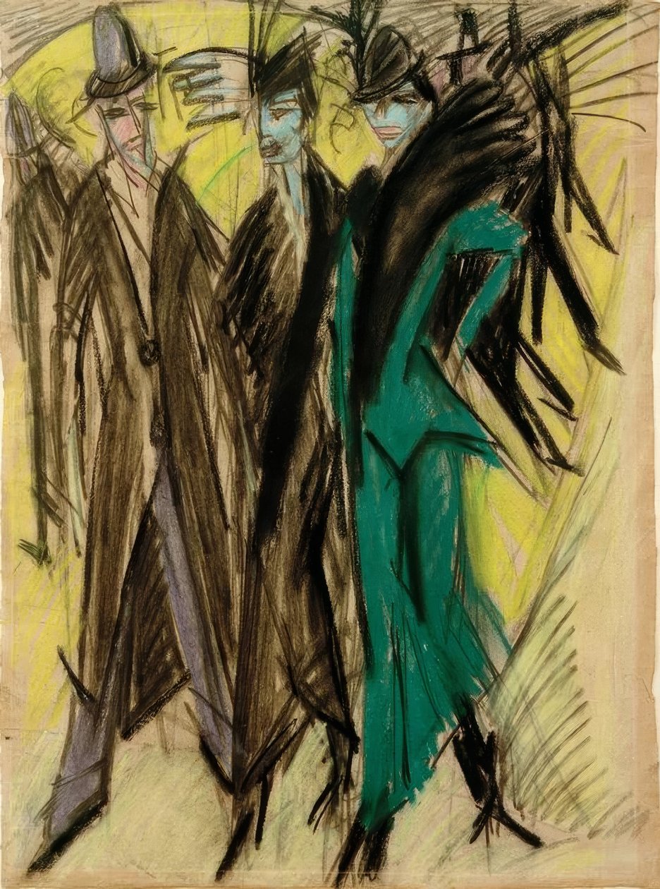 Scena uliczna w Berlinie autorstwa Ernst Ludwig Kirchner