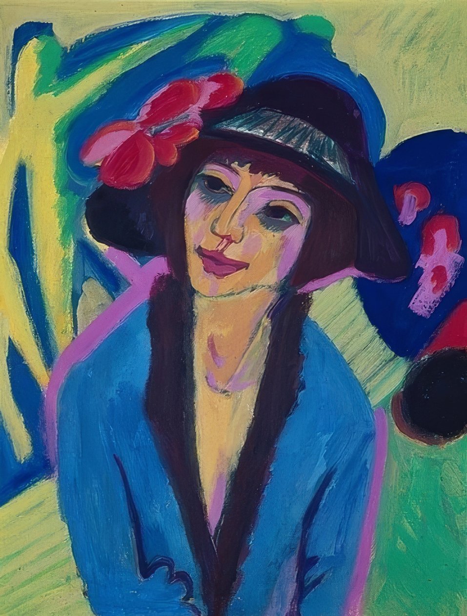 Portret Gerdy. Około 1914 autorstwa Ernst Ludwig Kirchner