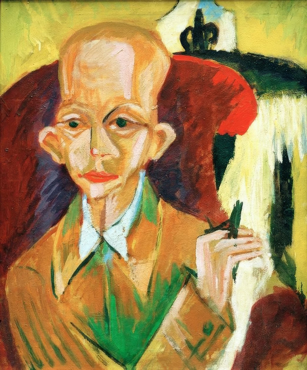 Portret Oskara Schlemmera autorstwa Ernst Ludwig Kirchner