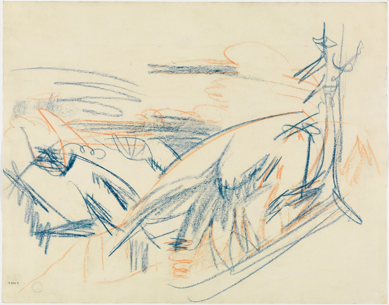 Niebiesko-czerwony krajobraz górski autorstwa Ernst Ludwig Kirchner