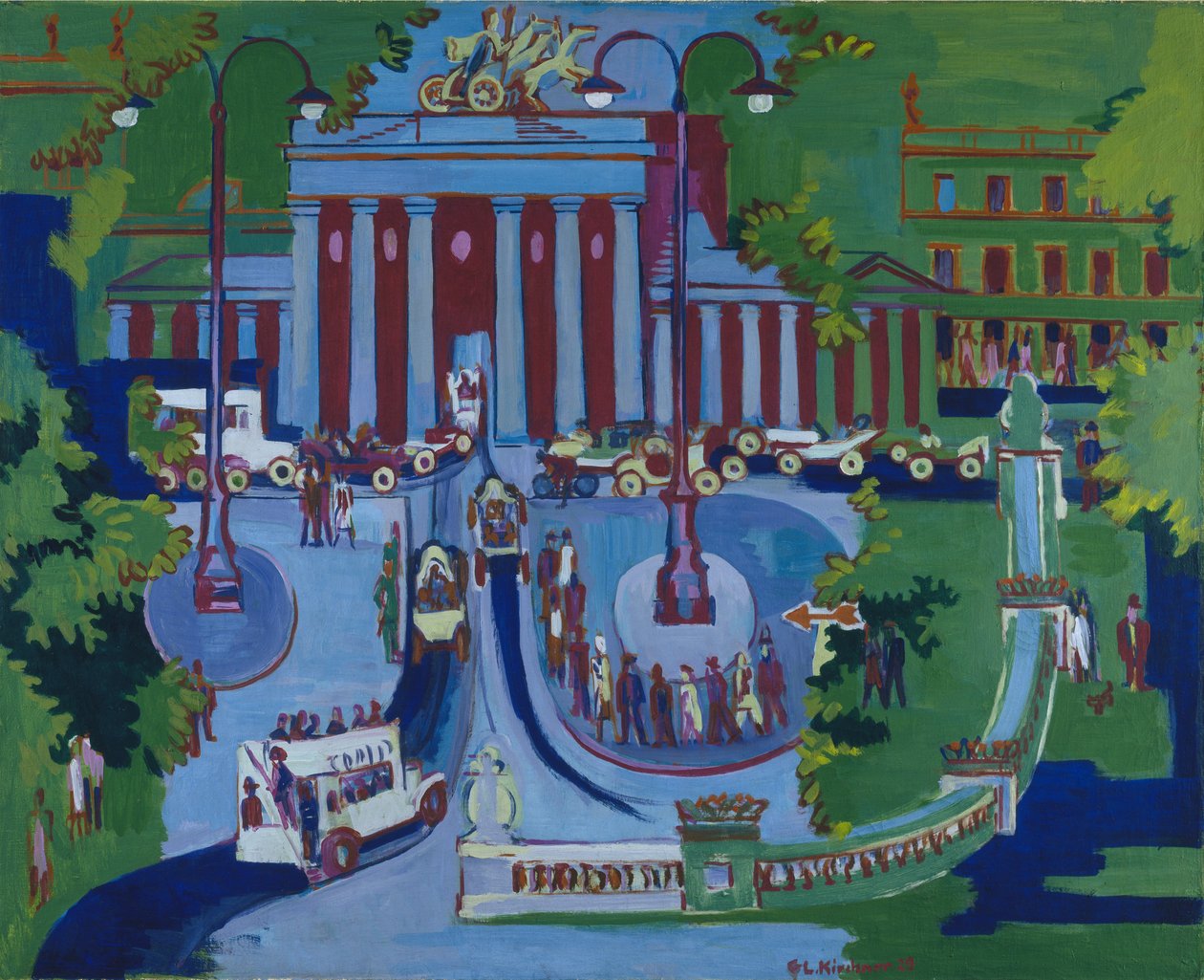 Brama Brandenburska autorstwa Ernst Ludwig Kirchner
