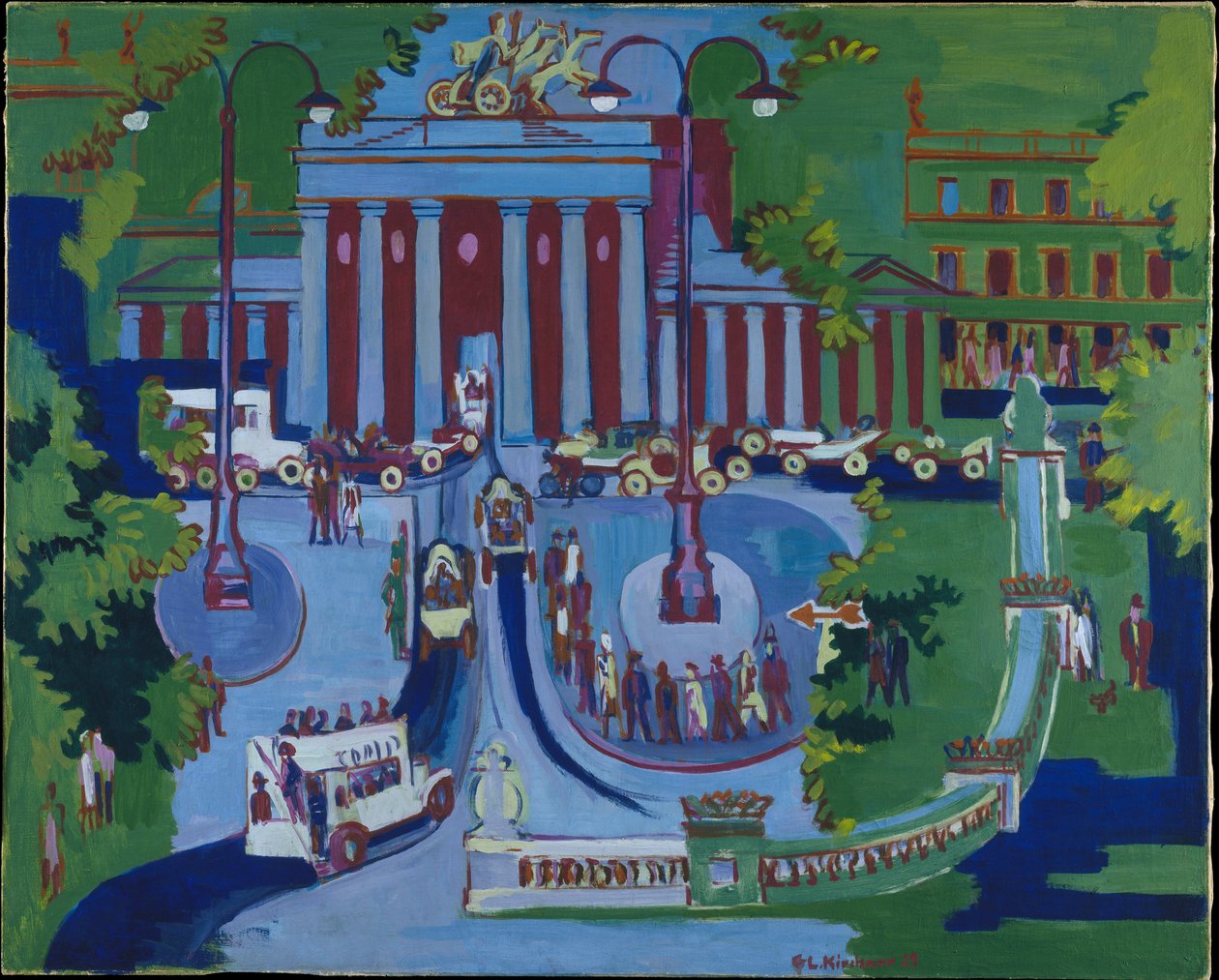 Brama Brandenburska autorstwa Ernst Ludwig Kirchner