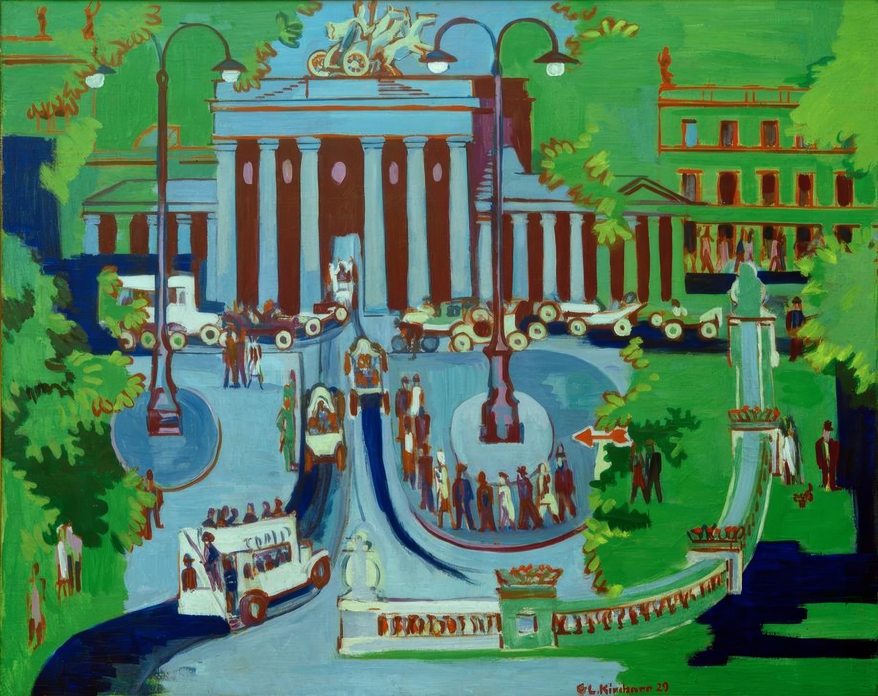 Brama Brandenburska, Berlin autorstwa Ernst Ludwig Kirchner