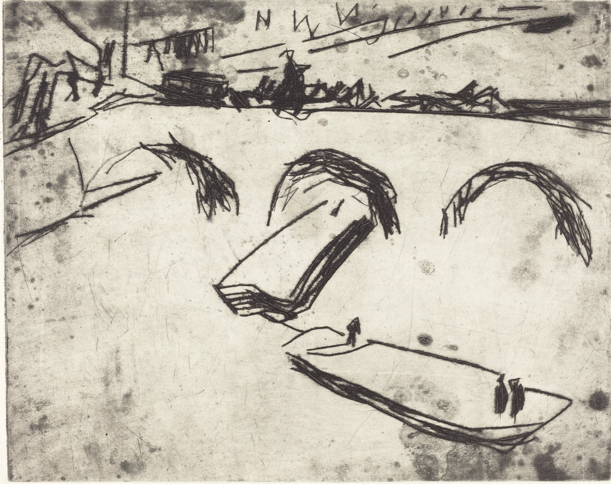 Most na Nabrzeżu Księcia Koronnego (Brucke am Kronprinzen Ufer) autorstwa Ernst Ludwig Kirchner