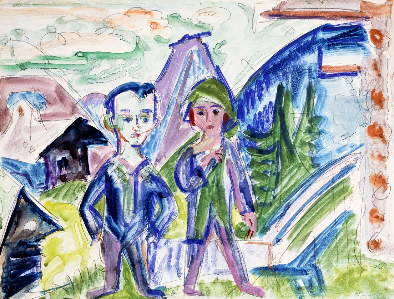 Para w krajobrazie autorstwa Ernst Ludwig Kirchner