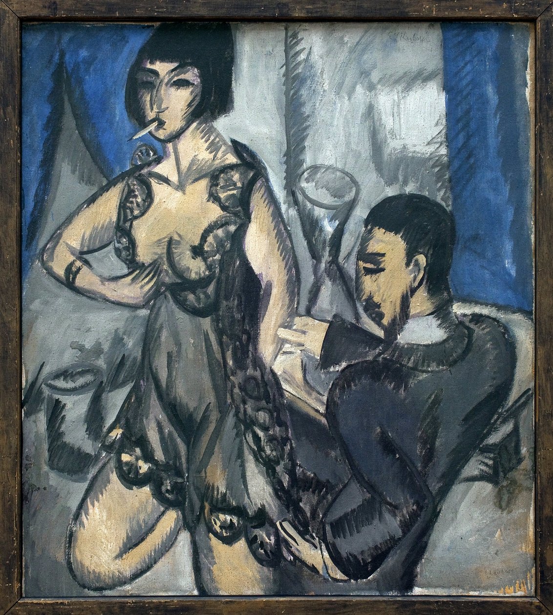 Para w pokoju. Obraz Ernsta Ludwiga Kirchnera autorstwa Ernst Ludwig Kirchner
