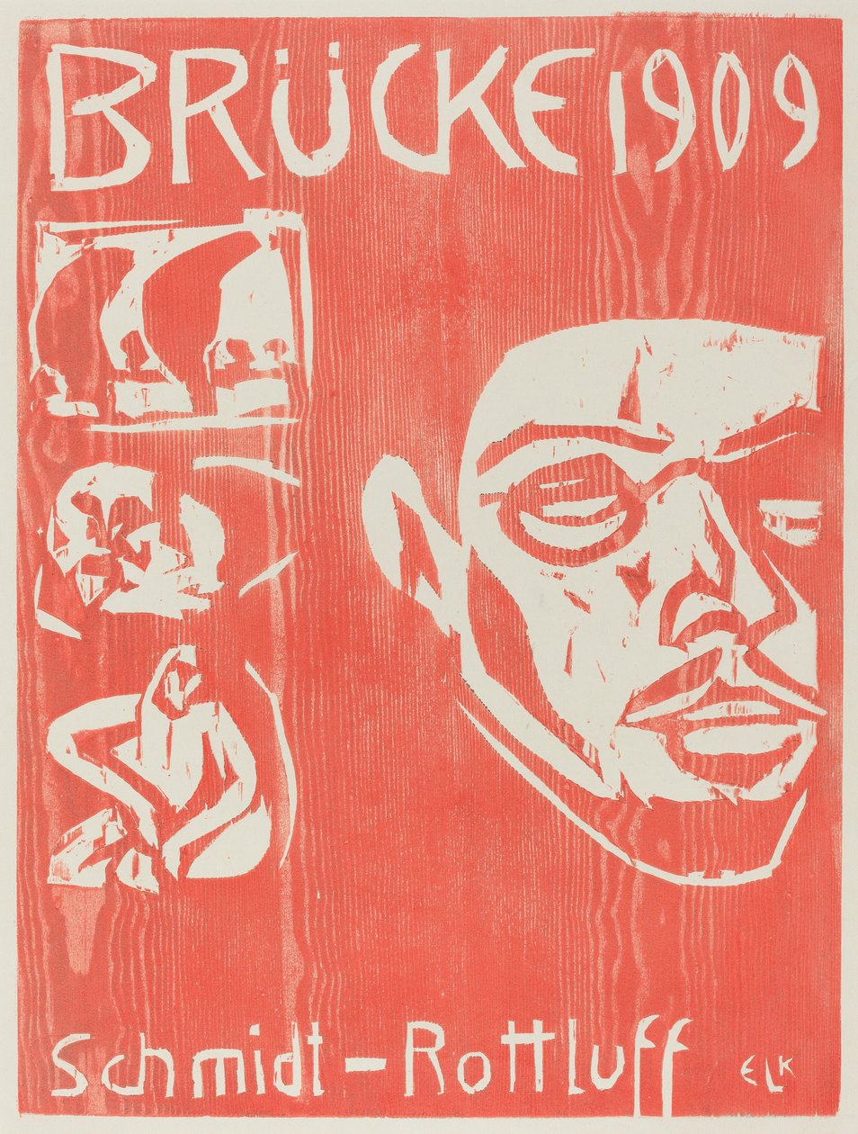 Okładka IV Rocznika Grupy Artystów Brucke autorstwa Ernst Ludwig Kirchner