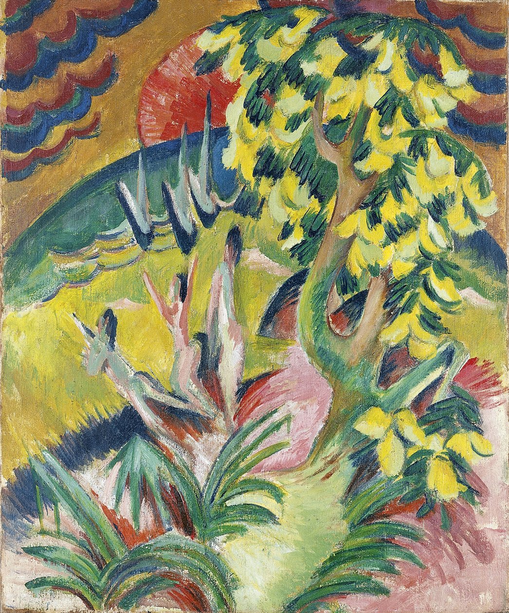 Krzywa zatoka, ok. godz. 1914 autorstwa Ernst Ludwig Kirchner