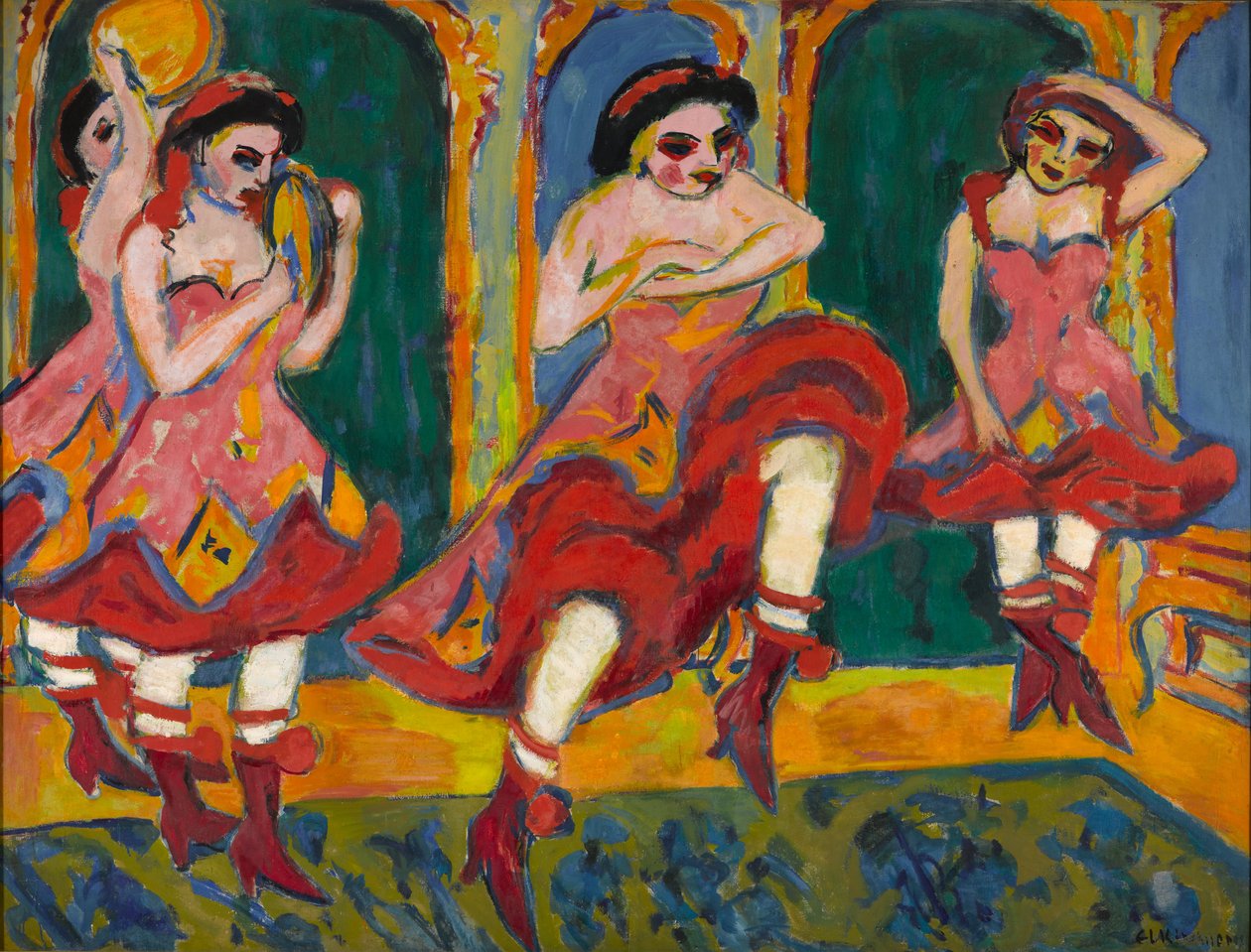 Tancerze czardaszu autorstwa Ernst Ludwig Kirchner