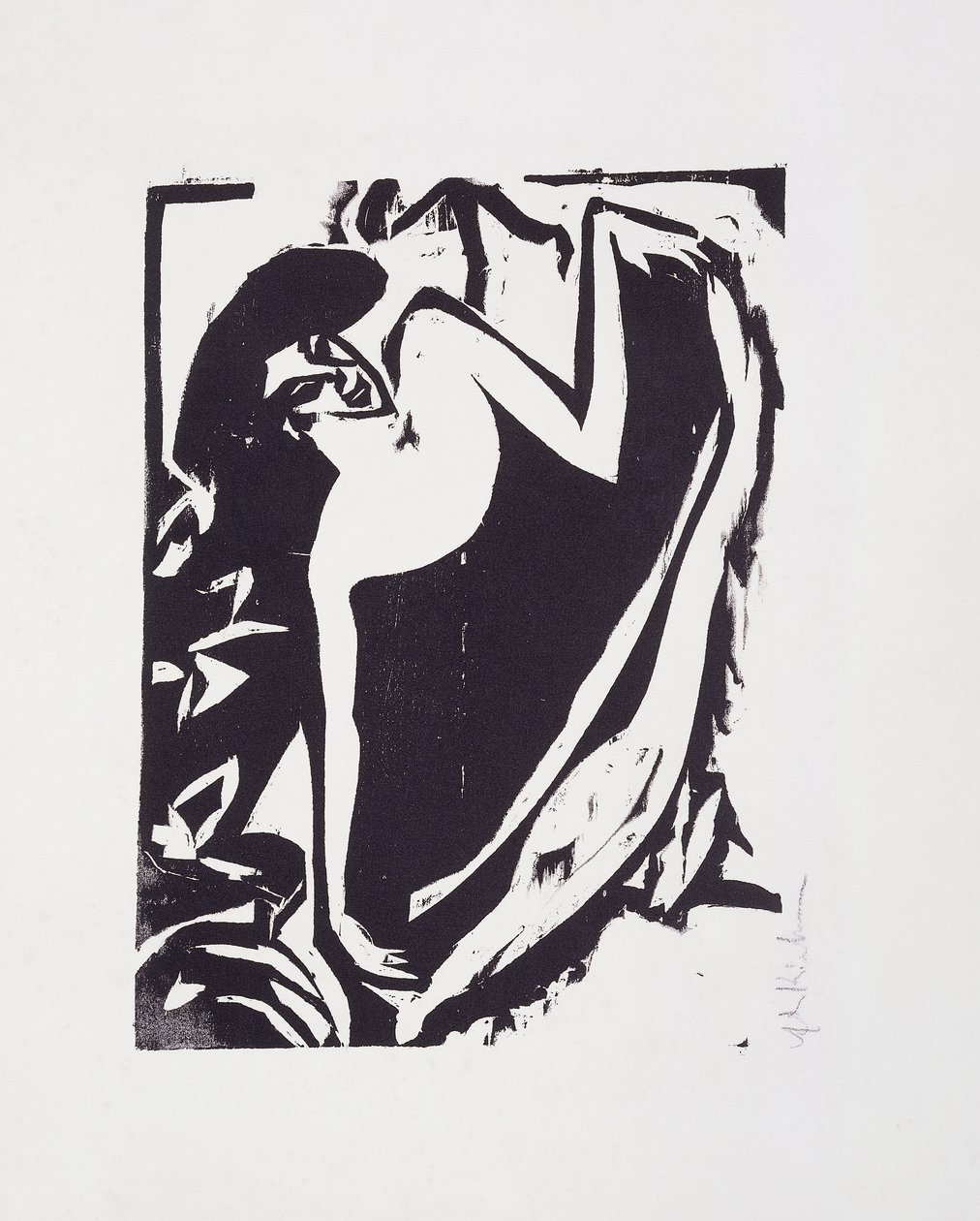 Tancerka z podniesioną spódnicą, 1909 autorstwa Ernst Ludwig Kirchner
