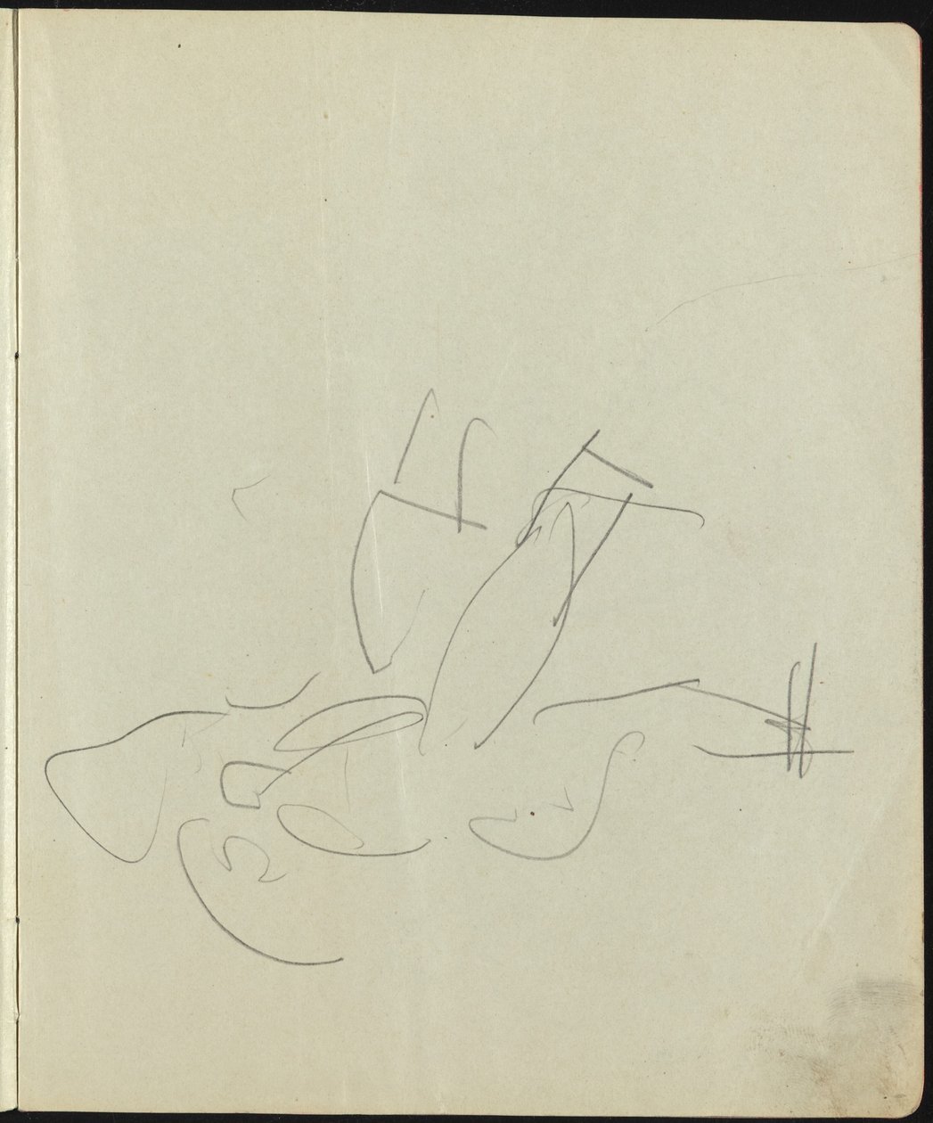 Tancerze i wykonawcy (strona ze szkicownika) autorstwa Ernst Ludwig Kirchner