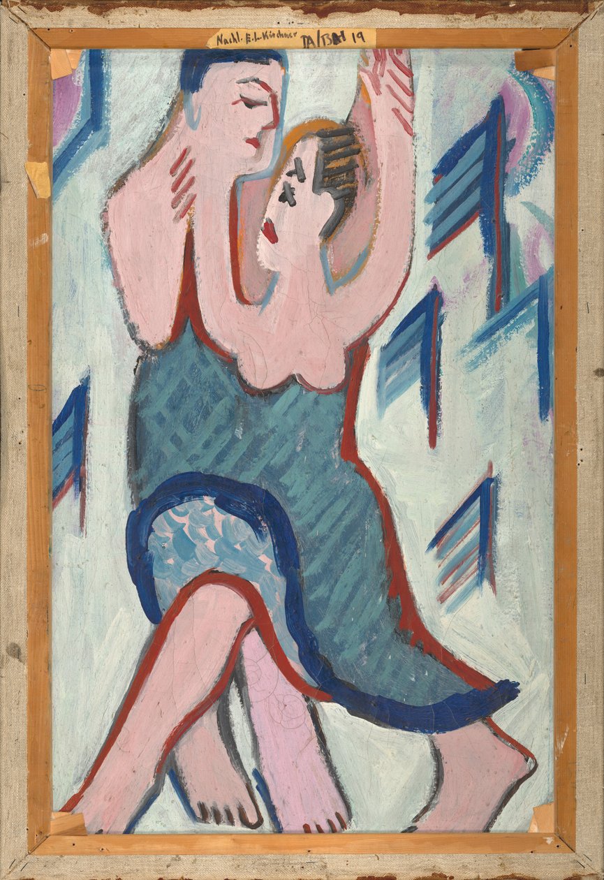Tańcząca para w śniegu [rewers] autorstwa Ernst Ludwig Kirchner