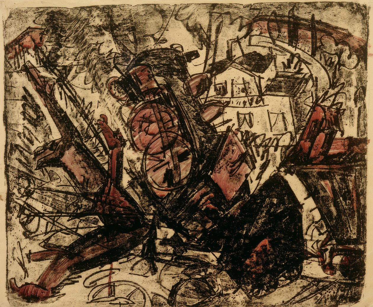 Wypadek kolejowy autorstwa Ernst Ludwig Kirchner